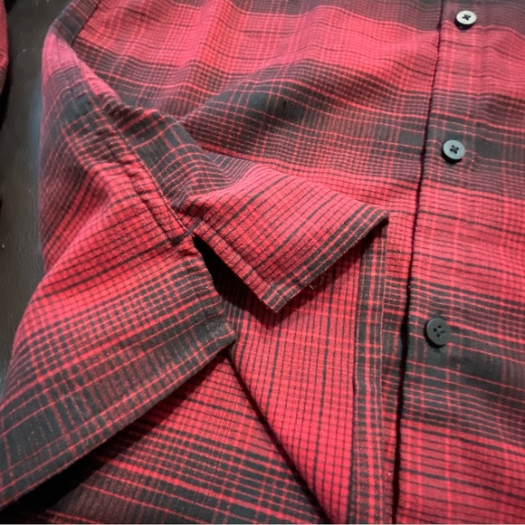 Lululemon Masons Peak Red Buffalo Check Flannel Shirt Size Med - Picture 6 of 11